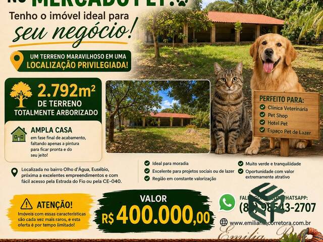 #TE075826 - Terreno para Venda em Eusébio - CE